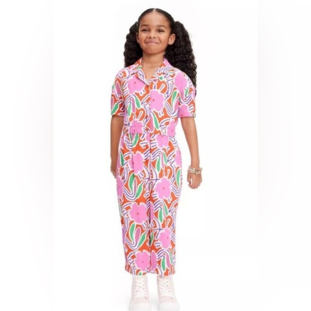 Diane Von Furstenberg Pink and Red Floral Jumpsuit